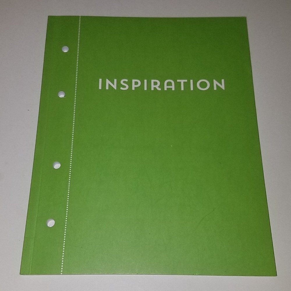 Inspiration Journal Green Cover Recollections Focus Quote Gratitude NEVER USED